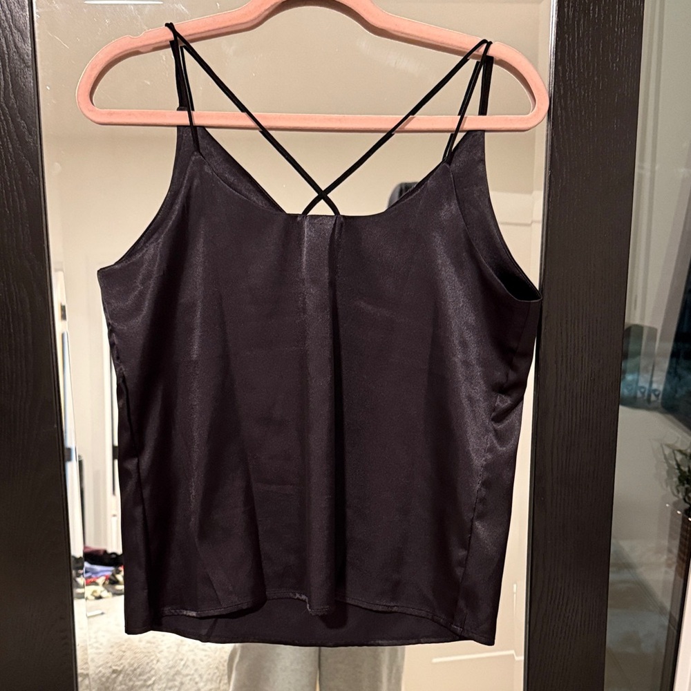 Source Unknown Black Satin Camisole